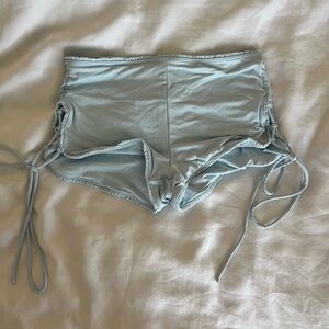 For Love & Lemons🍋 Etta Ruffle Mini Boy Short - Light Blue